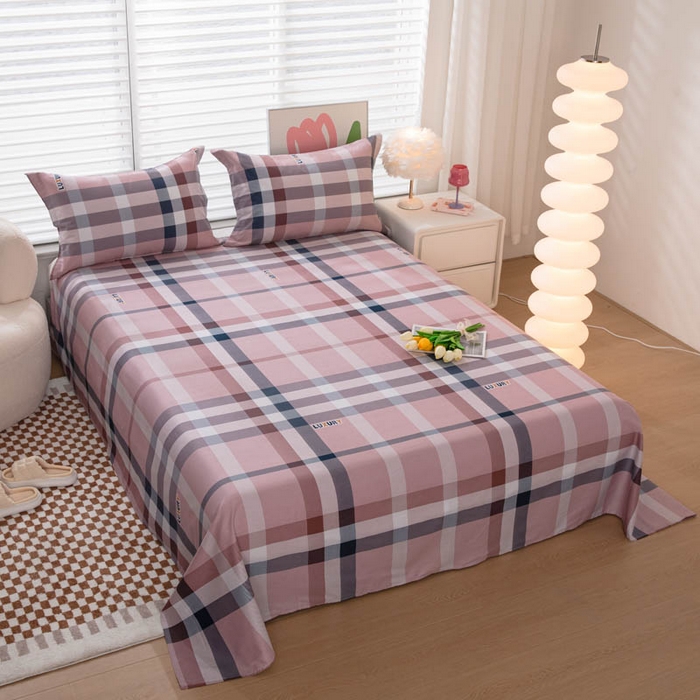 91家纺网 家纺一手货源 找家纺 贝兰仙奴 2025春夏新款全棉纯棉12868印花单床单 床单单件 奇特咖