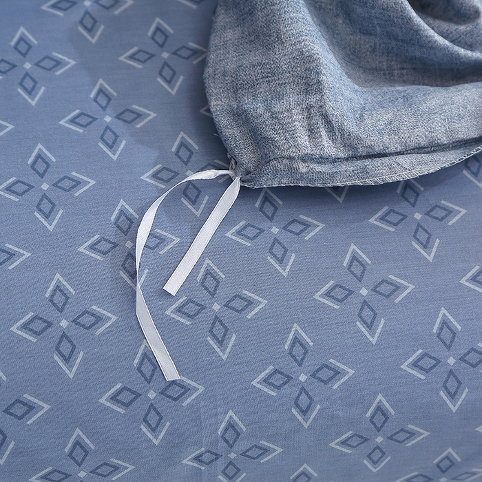 91家纺网 家纺一手货源 找家纺 贝兰仙奴 2025春夏新款全棉纯棉12868印花四件套 绅度湖绿