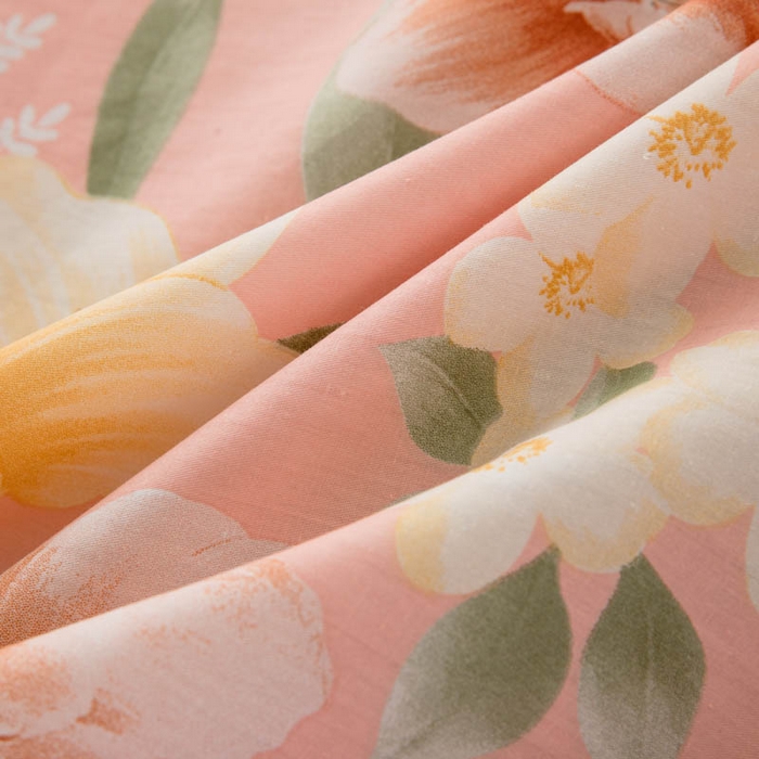 91家纺网 家纺一手货源 找家纺 贝兰仙奴 2025春夏新款全棉纯棉12868印花四件套 圣洁粉