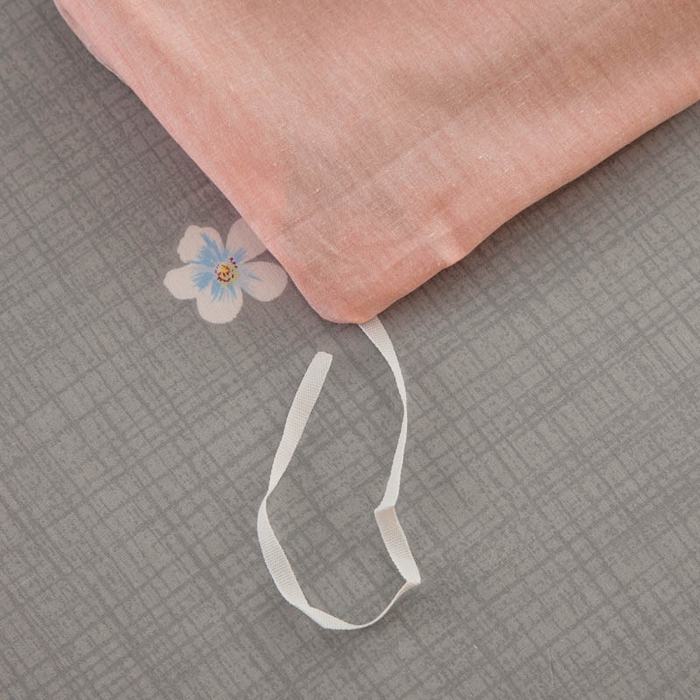 91家纺网 家纺一手货源 找家纺 贝兰仙奴 2025春夏新款全棉纯棉12868印花四件套 圣洁粉