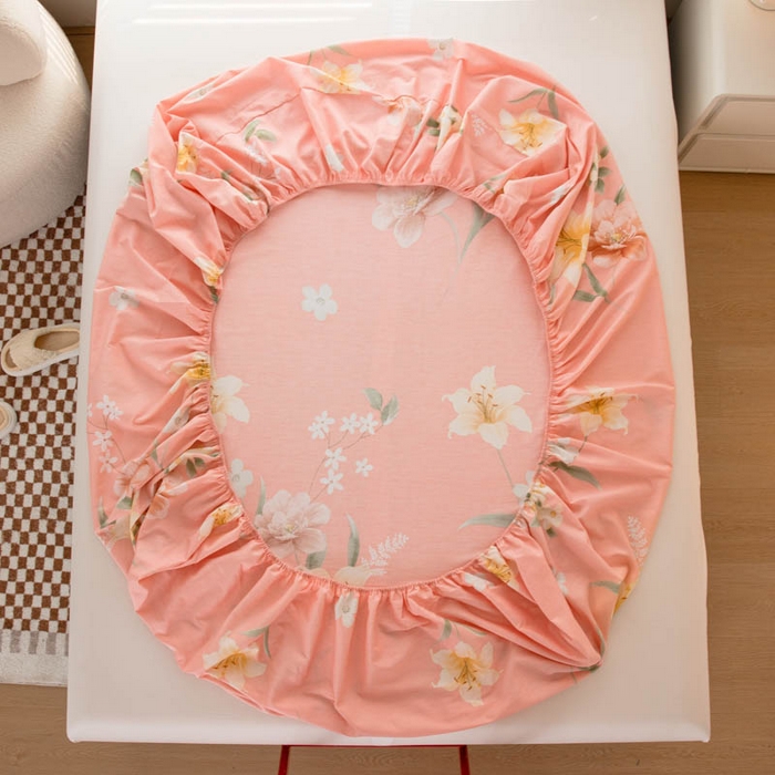 91家纺网 家纺一手货源 找家纺 贝兰仙奴 2025春夏新款全棉纯棉12868印花四件套 圣洁粉