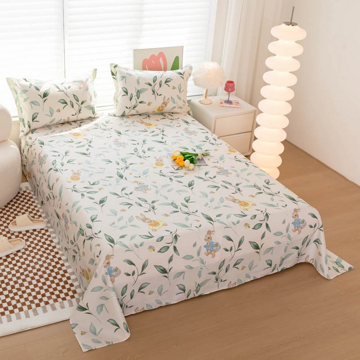 91家纺网 家纺一手货源 找家纺 贝兰仙奴 2025春夏新款全棉纯棉12868印花单床单 床单单件 如期