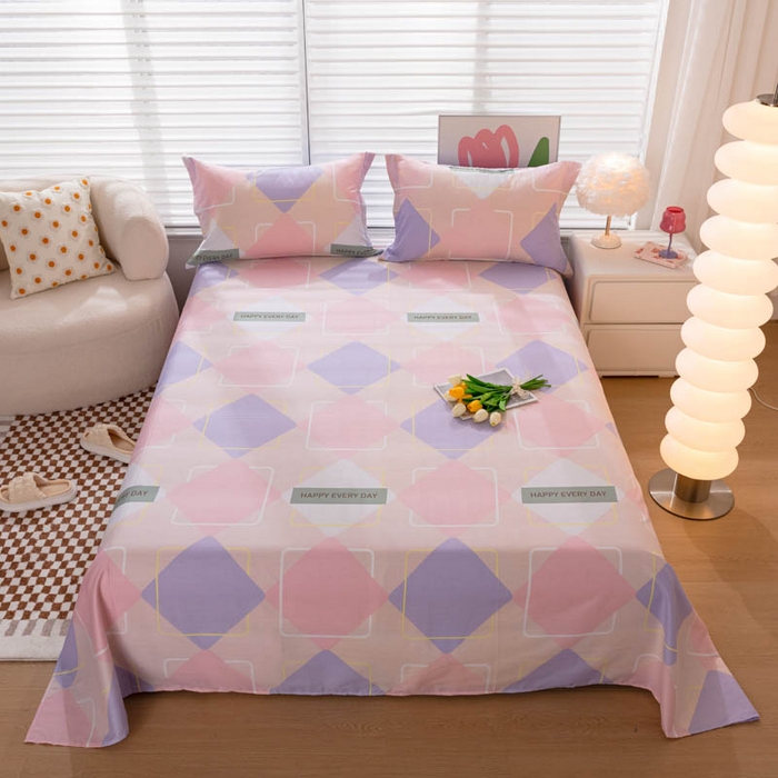 91家纺网 家纺一手货源 找家纺 贝兰仙奴 2025春夏新款全棉纯棉12868印花四件套 时光漫旅