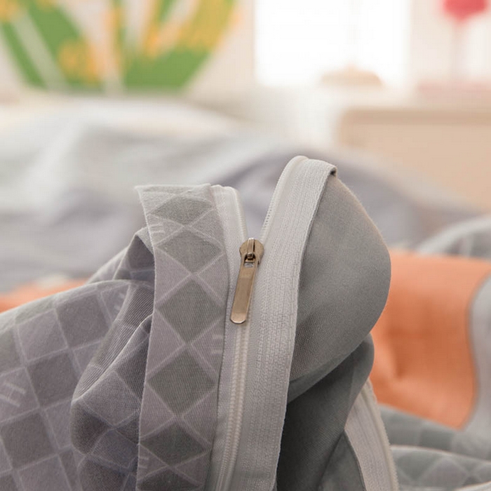 91家纺网 家纺一手货源 找家纺 贝兰仙奴 2025春夏新款全棉纯棉12868印花四件套 斯柏丽咖