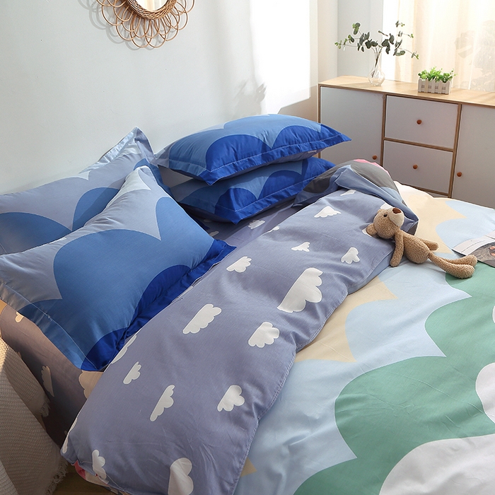 91家纺网 家纺一手货源 找家纺 贝兰仙奴 2025春夏新款全棉纯棉12868印花四件套 天空之境