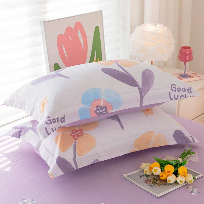 91家纺网 家纺一手货源 找家纺 贝兰仙奴 2025春夏新款全棉纯棉12868印花四件套 遥香花影粉