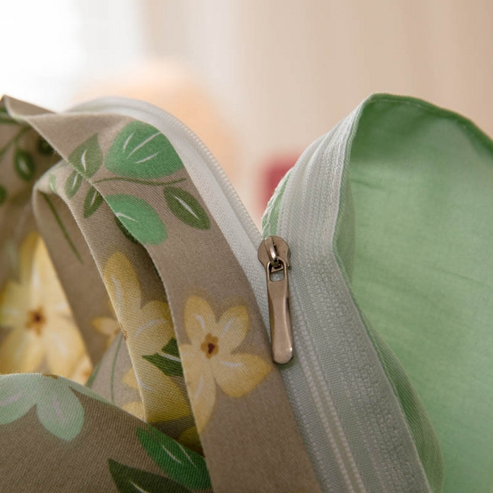 91家纺网 家纺一手货源 找家纺 贝兰仙奴 2025春夏新款全棉纯棉12868印花四件套 月晚花庭绿