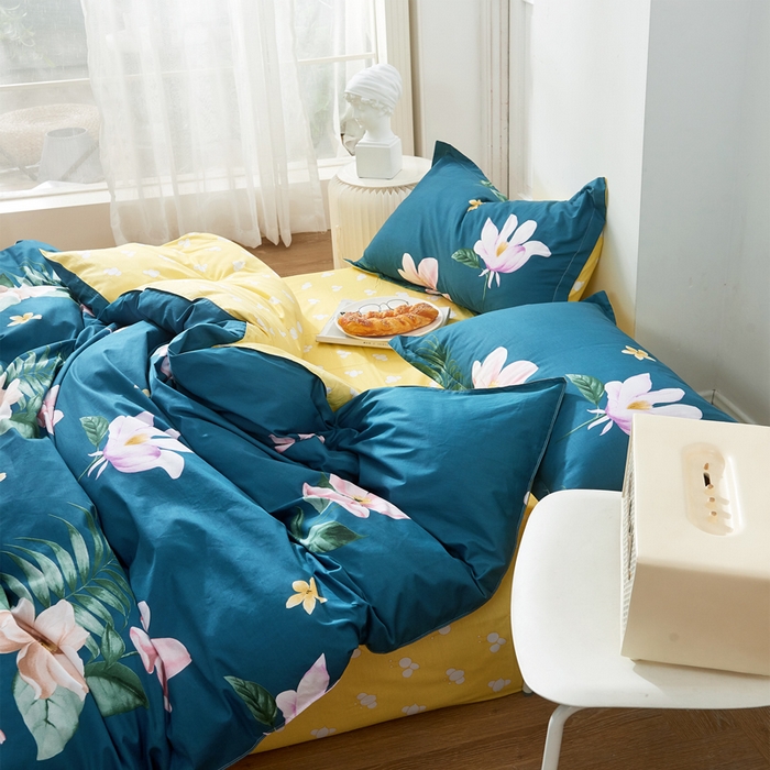 91家纺网 家纺一手货源 找家纺 贝兰仙奴 2025春夏新款全棉纯棉12868印花四件套 深临其境