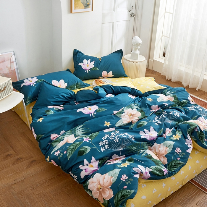 91家纺网 家纺一手货源 找家纺 贝兰仙奴 2025春夏新款全棉纯棉12868印花四件套 深临其境