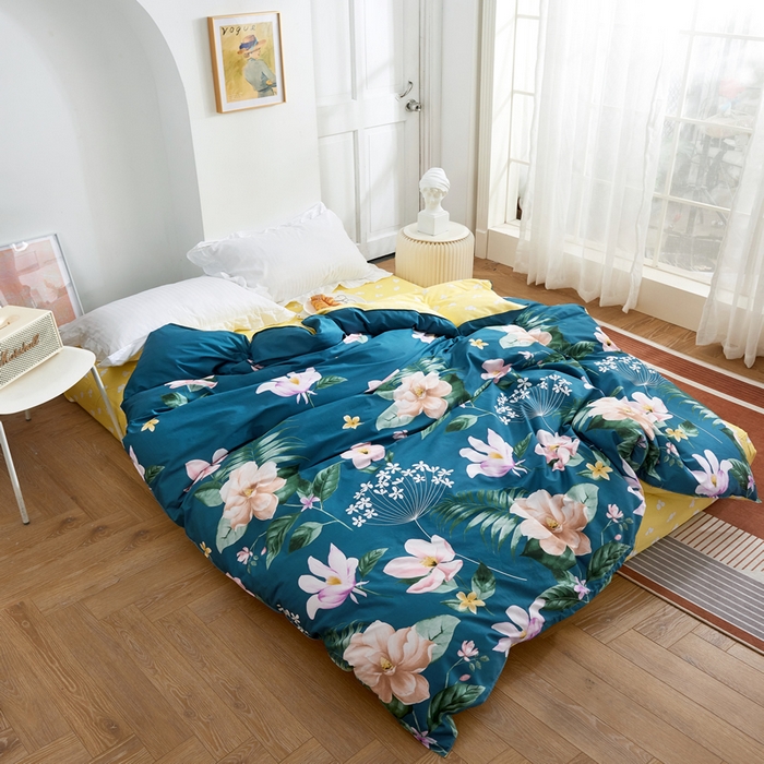 91家纺网 家纺一手货源 找家纺 贝兰仙奴 2025春夏新款全棉纯棉12868印花四件套 深临其境