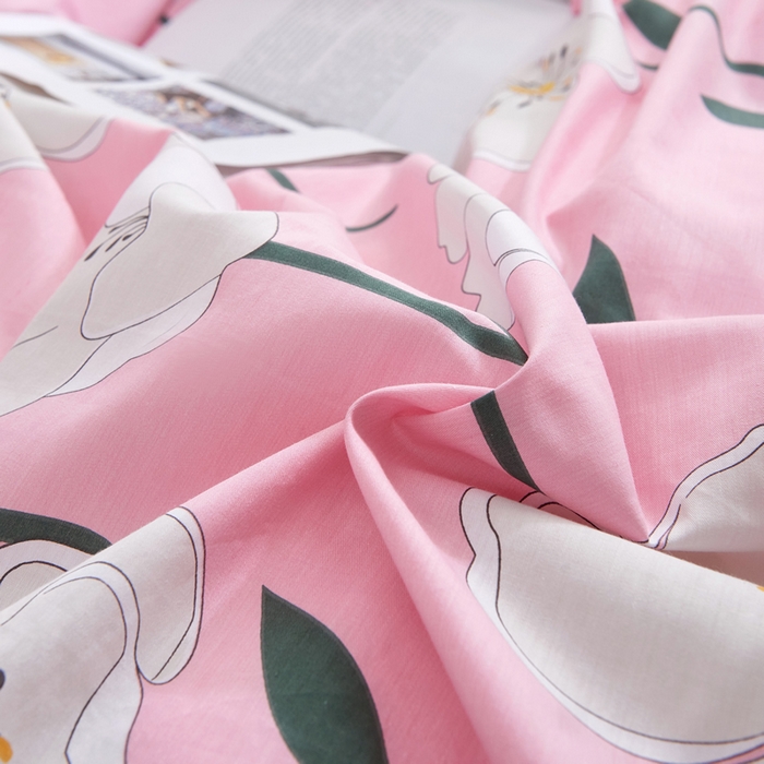 91家纺网 家纺一手货源 找家纺 贝兰仙奴 2025春夏新款全棉纯棉12868印花四件套 绽放花颜