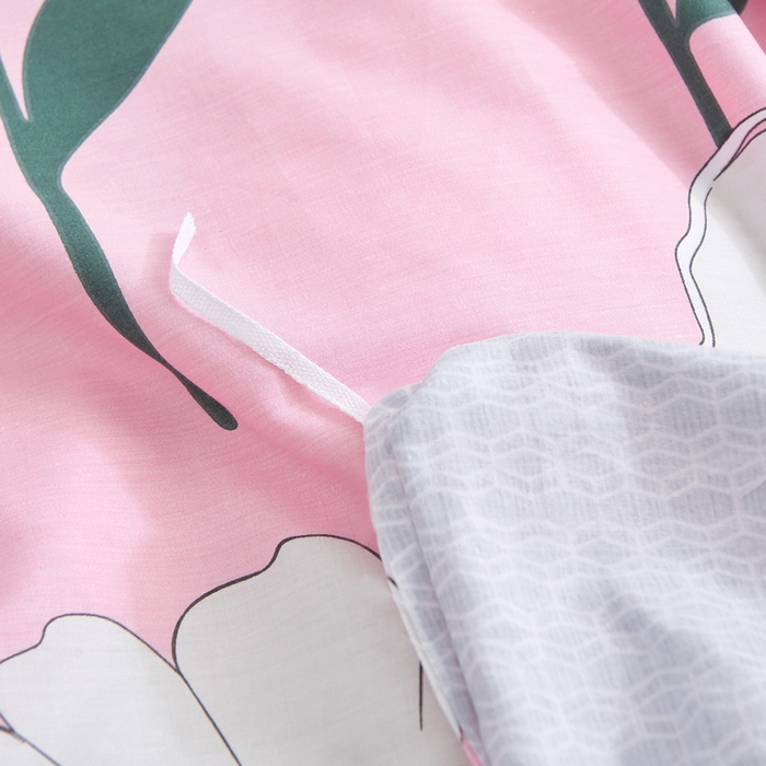 91家纺网 家纺一手货源 找家纺 贝兰仙奴 2025春夏新款全棉纯棉12868印花四件套 绽放花颜