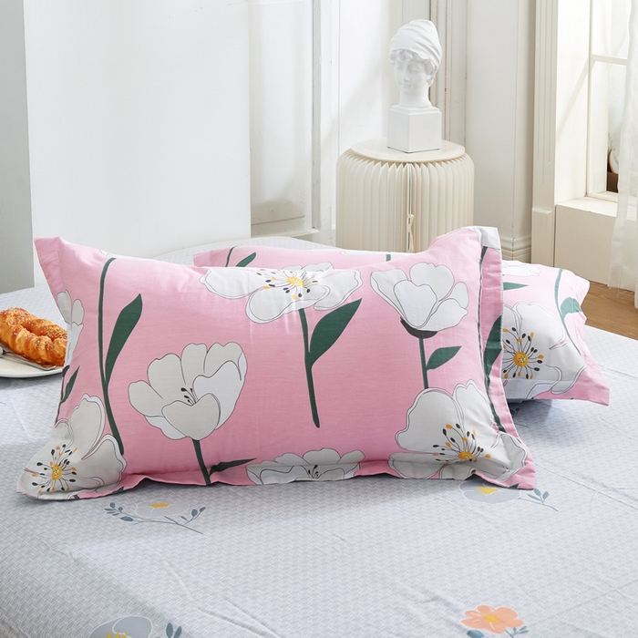 91家纺网 家纺一手货源 找家纺 贝兰仙奴 2025春夏新款全棉纯棉12868印花四件套 绽放花颜