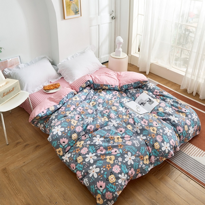 91家纺网 家纺一手货源 找家纺 贝兰仙奴 2025春夏新款全棉纯棉12868印花四件套 初夏