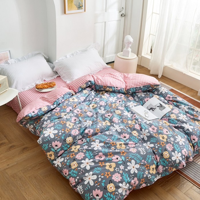 91家纺网 家纺一手货源 找家纺 贝兰仙奴 2025春夏新款全棉纯棉12868印花四件套 初夏