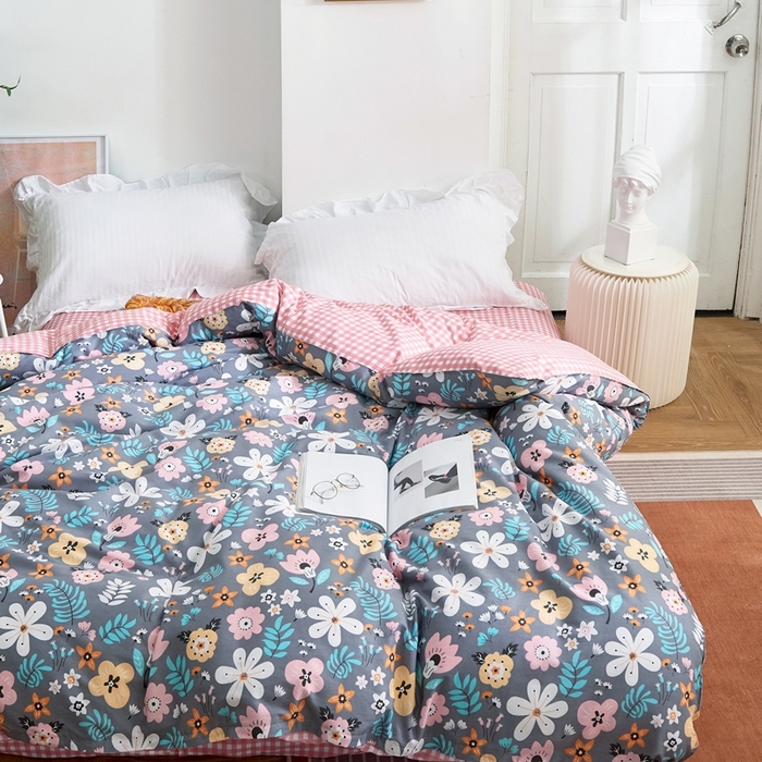 91家纺网 家纺一手货源 找家纺 贝兰仙奴 2025春夏新款全棉纯棉12868印花四件套 初夏