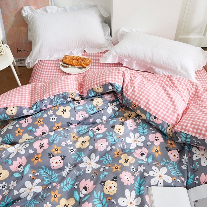 91家纺网 家纺一手货源 找家纺 贝兰仙奴 2025春夏新款全棉纯棉12868印花四件套 初夏