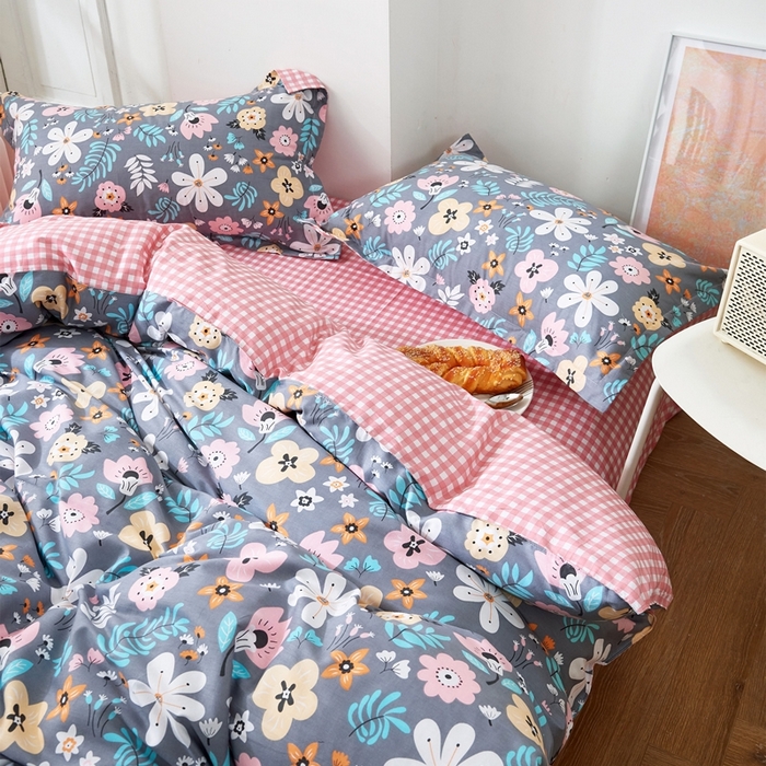 91家纺网 家纺一手货源 找家纺 贝兰仙奴 2025春夏新款全棉纯棉12868印花四件套 初夏