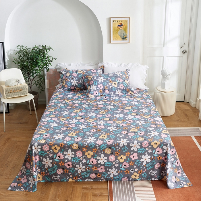 91家纺网 家纺一手货源 找家纺 贝兰仙奴 2025春夏新款全棉纯棉12868印花四件套 初夏