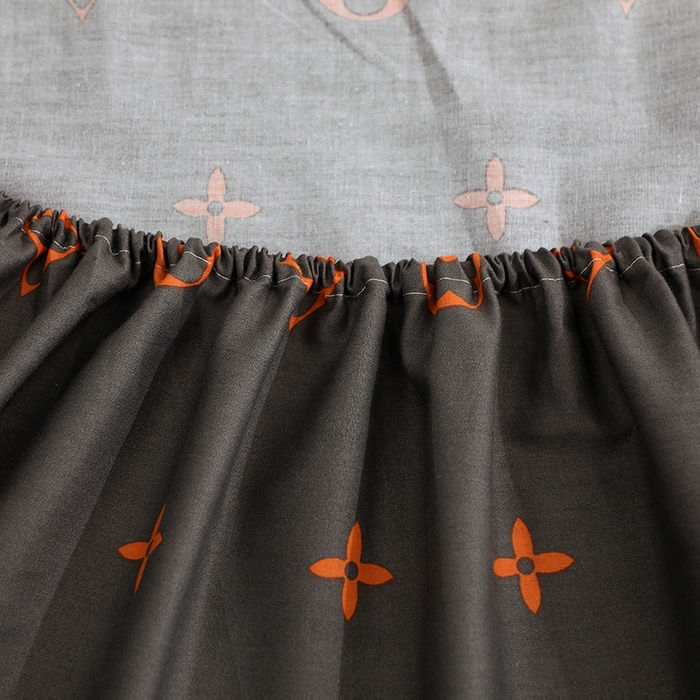 91家纺网 家纺一手货源 找家纺 贝兰仙奴 2025春夏新款全棉纯棉12868印花四件套 潮流咖