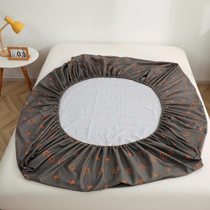 91家纺网 家纺一手货源 找家纺 贝兰仙奴 2025春夏新款全棉纯棉12868印花四件套 潮流咖