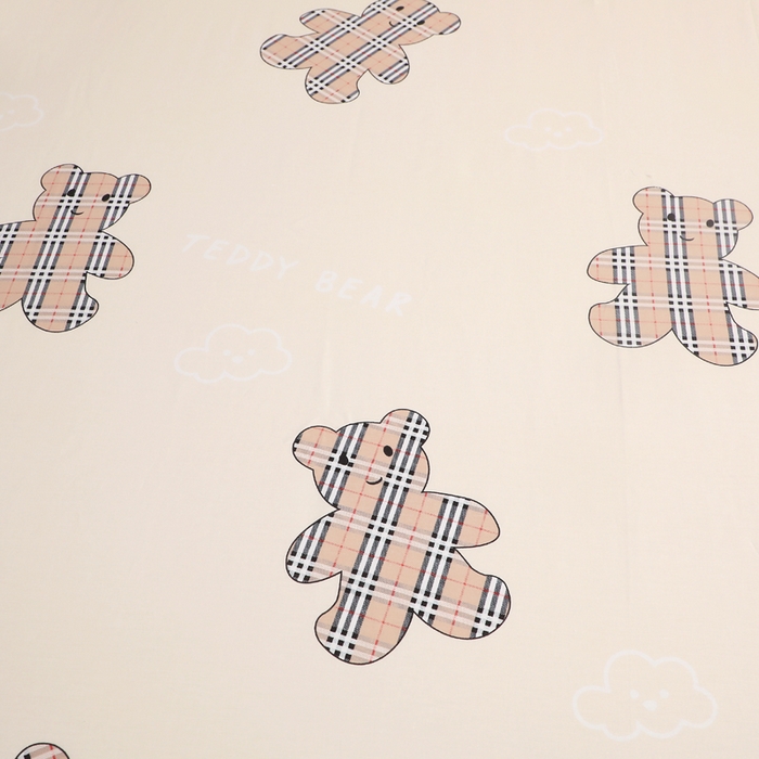 91家纺网 家纺一手货源 找家纺 贝兰仙奴 2025春夏新款全棉纯棉12868印花四件套 小熊宝莉米