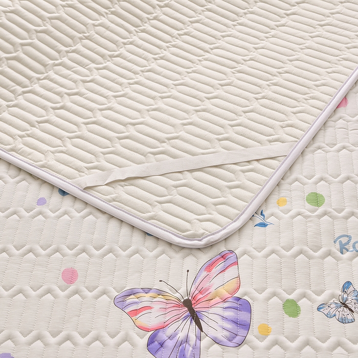 91家纺网 家纺一手货源 找家纺 床笠人家 2025新款全棉夹棉防水床垫 蝶舞