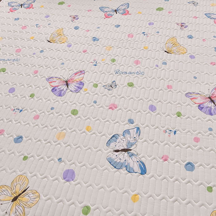 91家纺网 家纺一手货源 找家纺 床笠人家 2025新款全棉夹棉防水床垫 蝶舞