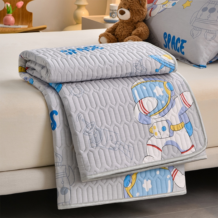 91家纺网 家纺一手货源 找家纺 床笠人家 2025新款全棉夹棉防水床垫 遨游太空