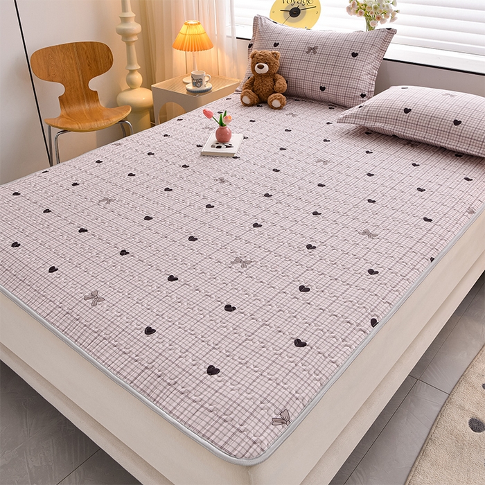 91家纺网 家纺一手货源 找家纺 床笠人家 2025新款全棉夹棉防水床垫 德芙