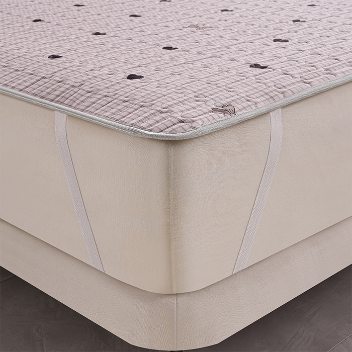 91家纺网 家纺一手货源 找家纺 床笠人家 2025新款全棉夹棉防水床垫 德芙