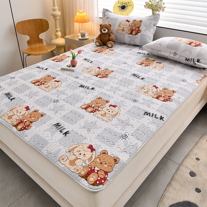 91家纺网 家纺一手货源 找家纺 床笠人家 2025新款全棉夹棉防水床垫 好伙伴