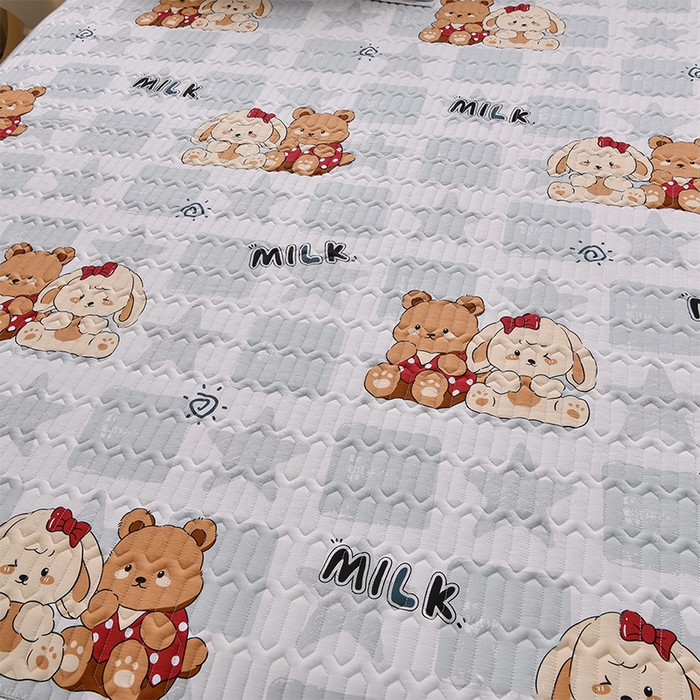 91家纺网 家纺一手货源 找家纺 床笠人家 2025新款全棉夹棉防水床垫 好伙伴