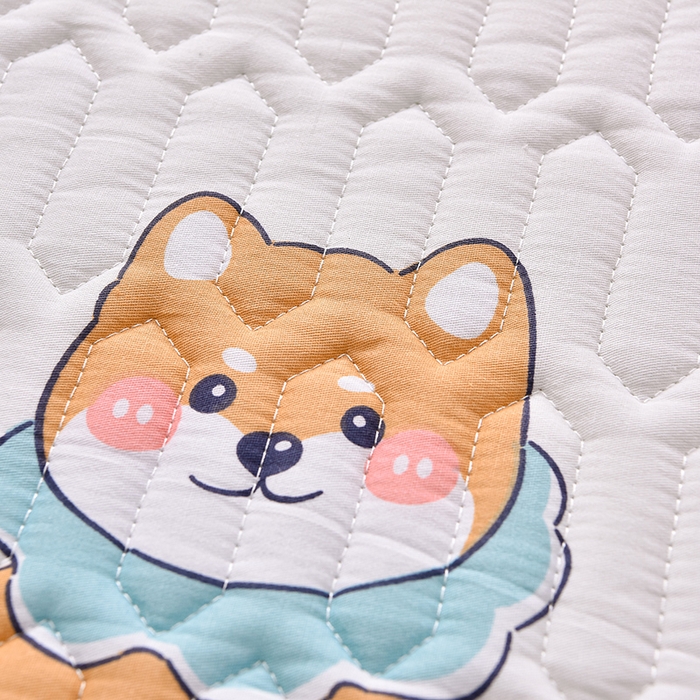 91家纺网 家纺一手货源 找家纺 床笠人家 2025新款全棉夹棉防水床垫 嗨皮狗