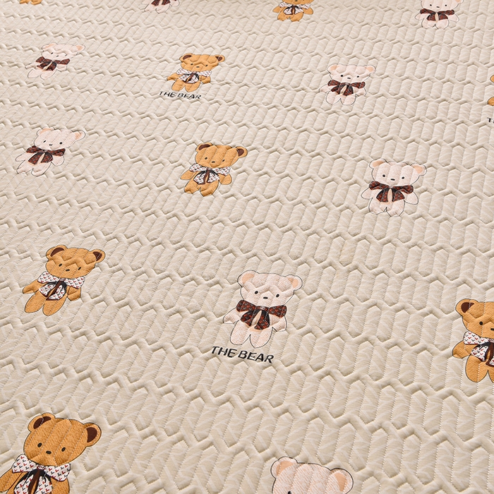 91家纺网 家纺一手货源 找家纺 床笠人家 2025新款全棉夹棉防水床垫 酷乐熊