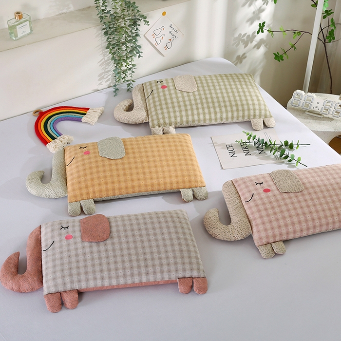 蔻眠 幸运象-全棉卡通荞麦护颈枕芯儿童学生枕头 主图 35x60cm 苦荞壳