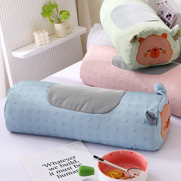 91家纺网 家纺一手货源 找家纺 （总）蔻眠 呆萌猪-夏季凉感丝荞麦护颈枕头成人凉豆豆枕芯