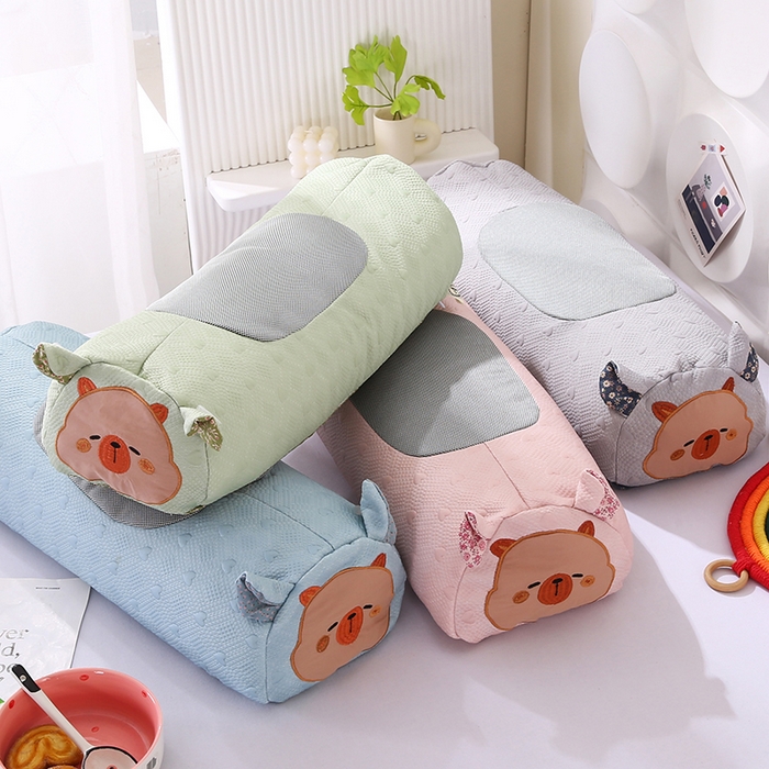 蔻眠 呆萌猪-夏季凉感丝荞麦护颈枕头成人凉豆豆枕芯 主图 25x55cm 苦荞壳