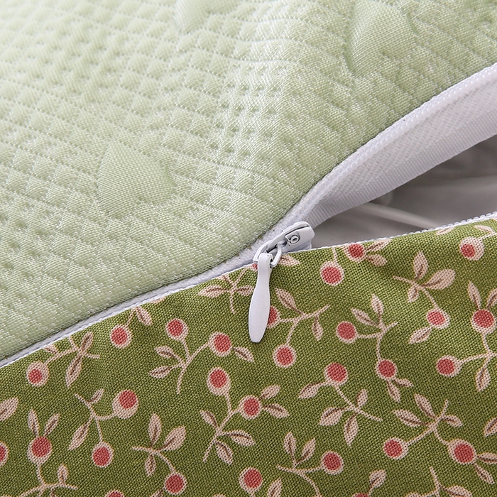 91家纺网 家纺一手货源 找家纺 蔻眠 呆萌猪-夏季凉感丝荞麦护颈枕头成人凉豆豆枕芯 呆萌猪-绿色 25x55cm 甜荞壳