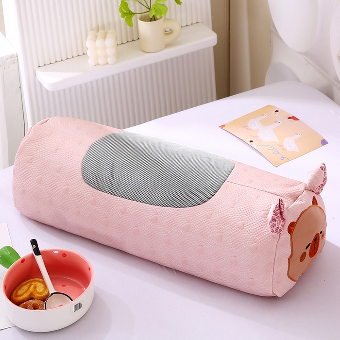 91家纺网 家纺一手货源 找家纺 （总）蔻眠 呆萌猪-夏季凉感丝荞麦护颈枕头成人凉豆豆枕芯