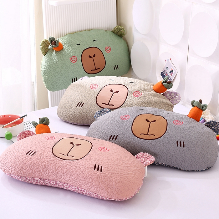 91家纺网 家纺一手货源 找家纺 （总）蔻眠 卡皮巴拉-夏季凉感丝荞麦护颈枕头成人凉豆豆枕芯