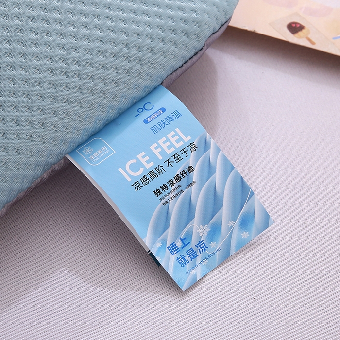 91家纺网 家纺一手货源 找家纺 蔻眠 小猫咪-夏季凉感丝卡通荞麦枕头儿童学生防出汗枕芯 小猫咪-蓝色 24x45cm