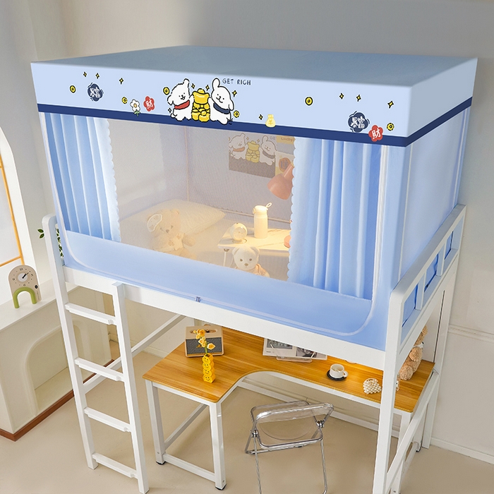 91家纺网 家纺一手货源 找家纺 锦逸家居 2025新款学生宿舍遮光蚊帐（提供买家秀） 暴富发财