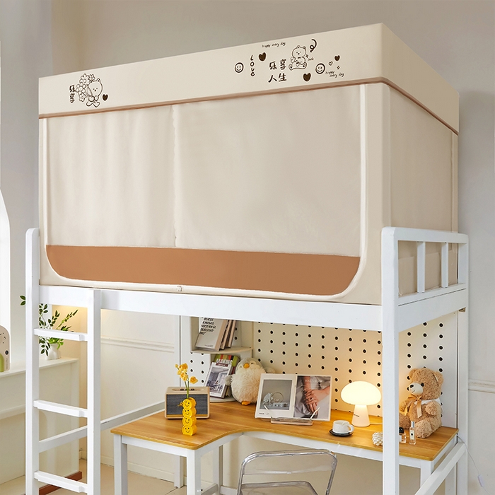 91家纺网 家纺一手货源 找家纺 锦逸家居 2025新款学生宿舍遮光蚊帐（提供买家秀） 乐享人生