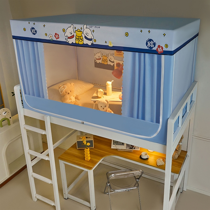 91家纺网 家纺一手货源 找家纺 锦逸家居 2025新款学生宿舍遮光蚊帐（提供买家秀） 暴富发财