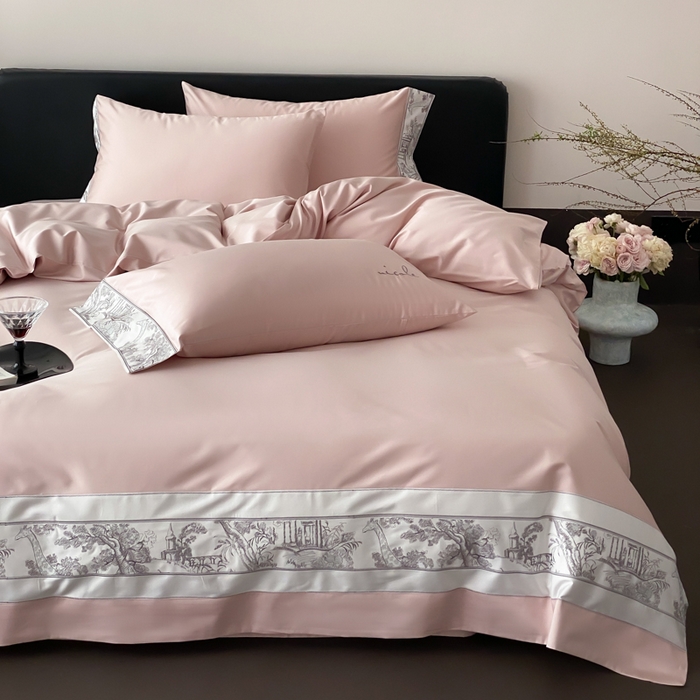 91家纺网 家纺一手货源 找家纺 （总）云栖2025全棉纯棉长绒棉绣花四件套-浮生若梦