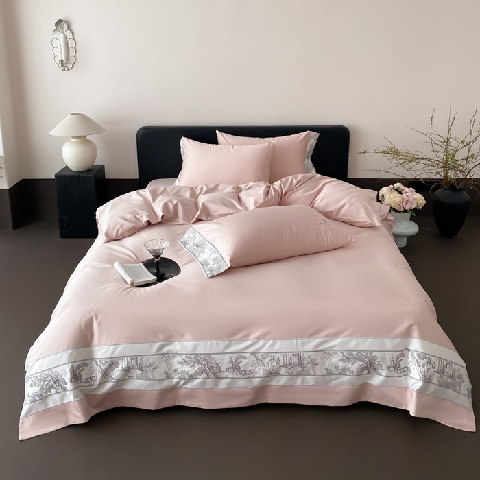 91家纺网 家纺一手货源 找家纺 （总）云栖2025全棉纯棉长绒棉绣花四件套-浮生若梦