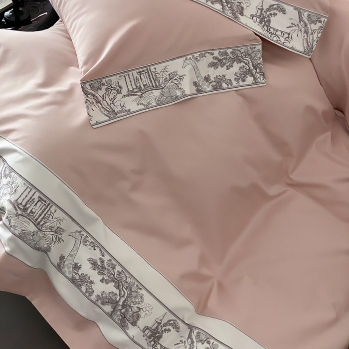 91家纺网 家纺一手货源 找家纺 （总）云栖2025全棉纯棉长绒棉绣花四件套-浮生若梦