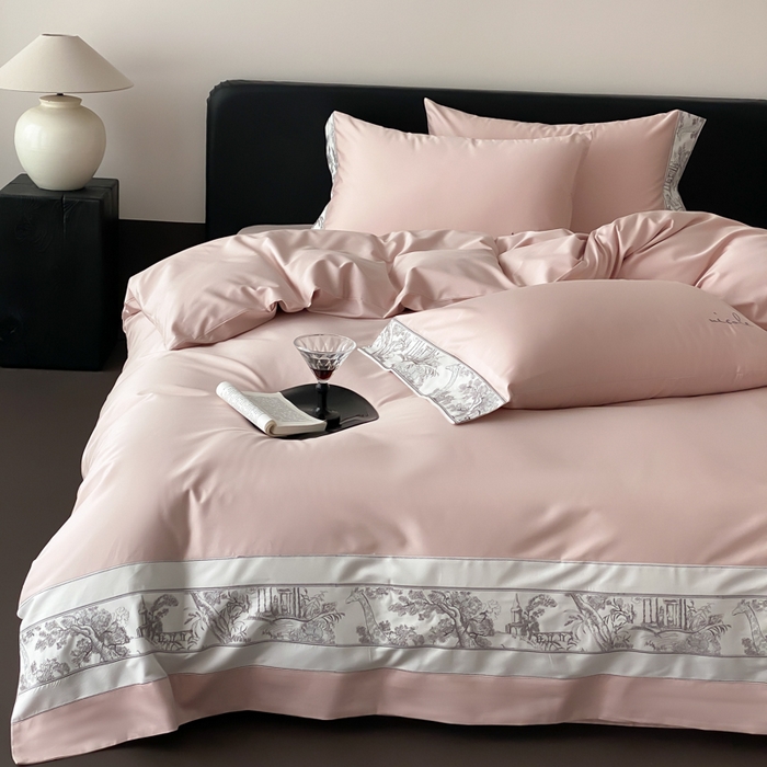 91家纺网 家纺一手货源 找家纺 （总）云栖2025全棉纯棉长绒棉绣花四件套-浮生若梦