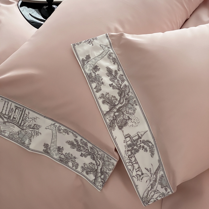 91家纺网 家纺一手货源 找家纺 （总）云栖2025全棉纯棉长绒棉绣花四件套-浮生若梦